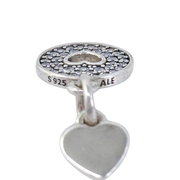 Pandora ALE Crystal Heart Charm Spacer Pendant | Sterling Silver 925 - Picture 5 of 7